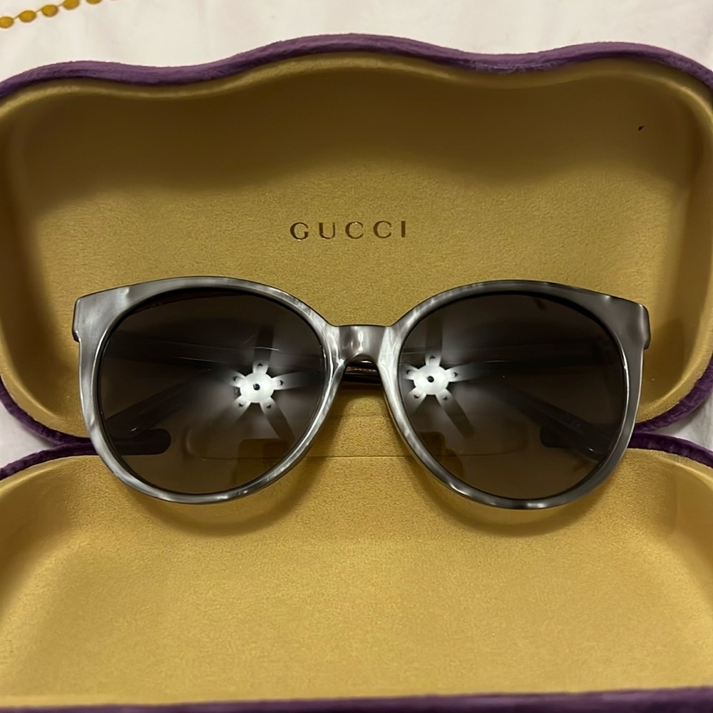 Gucci Round Grey Sunglasses